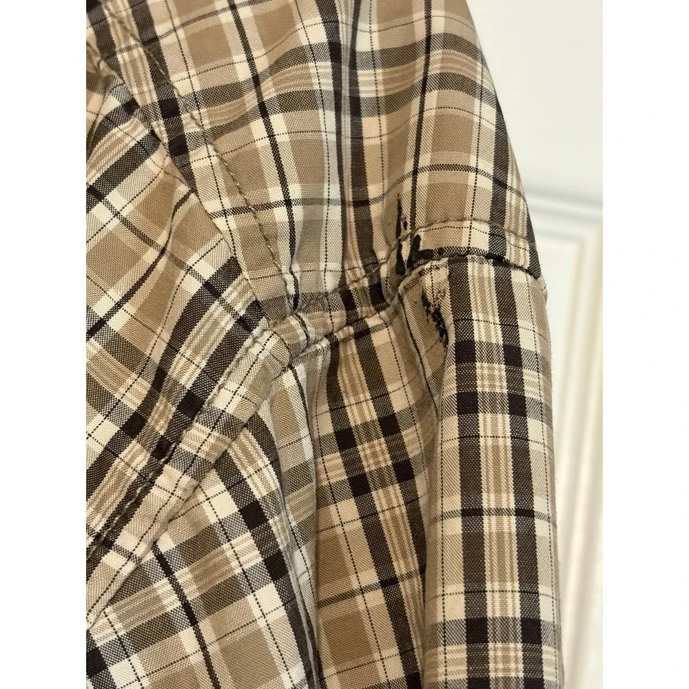 LEVIS RED TAB Long Sleeve Button Up Shirt, Men's Size XL, Extra Large TAN PLAID